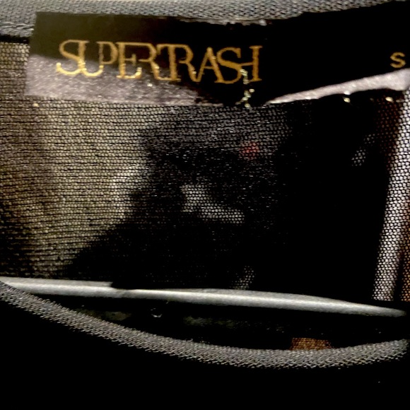 Black long sleeve SuperTrash top - Picture 1 of 3